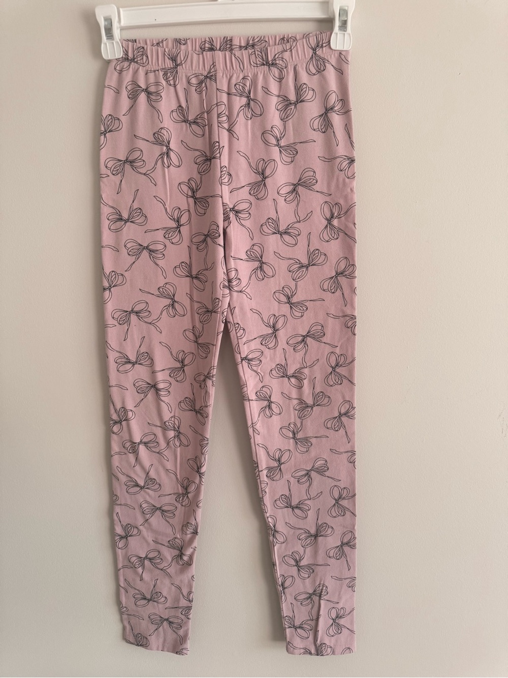 GAP Girls Light Pink Bow-Print Stretch Leggings
